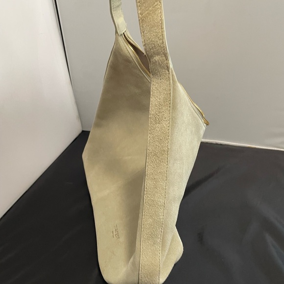 Margot Cream Shoulder Bag Hobo genuine suede leather - Picture 7 of 12